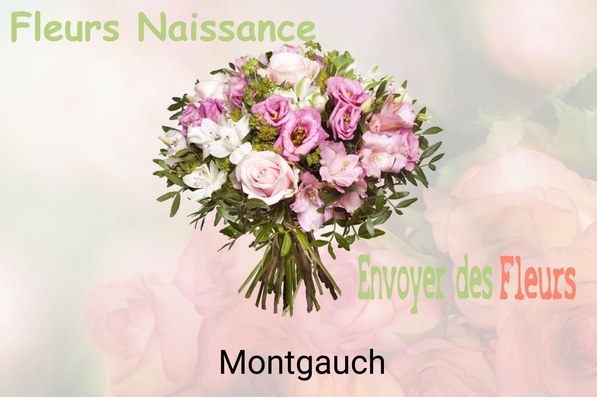 Bouquet de fleurs de naissance livré à Montgauch