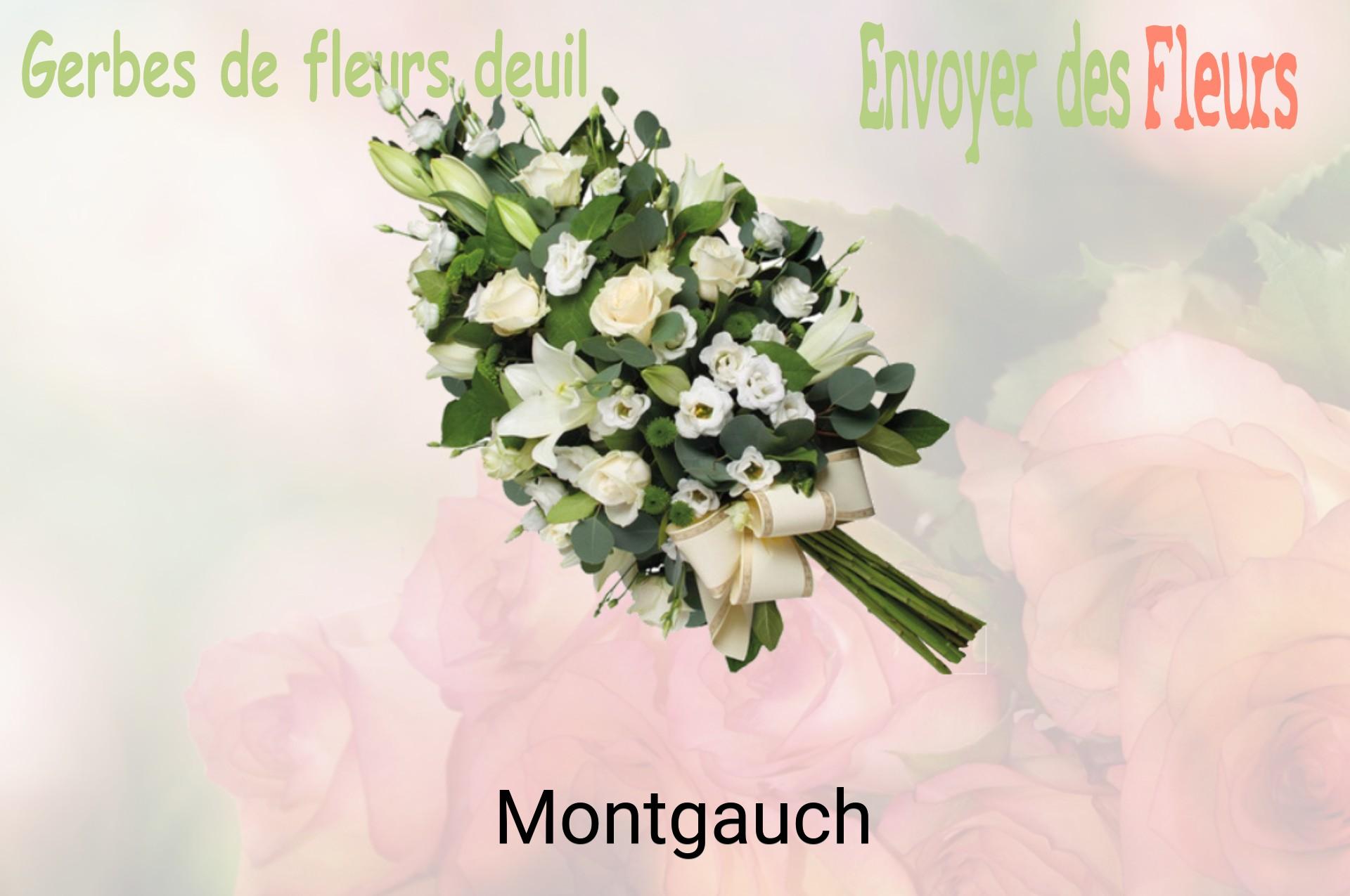 Gerbe de fleurs de deuil livrée à Montgauch